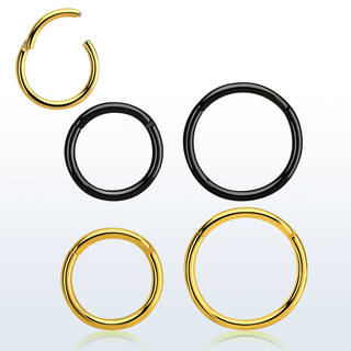 Hinged Segment Rings - 0.8mm(20g) Steel, Titanium, Rainbow, Black, Gold & Rose Gold