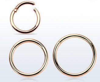 Hinged Segment Rings - 2mm(12g) & 2.4mm(10g) Steel, Black & Gold