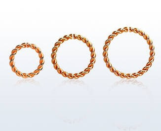 Rose Gold Twisted Ring 1.2mm(16g)