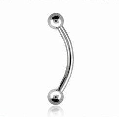 Titanium Curved Barbell 1.2mm(16g) External Thread