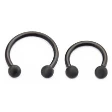 Matte Black Circular Barbell 1.2(16g)