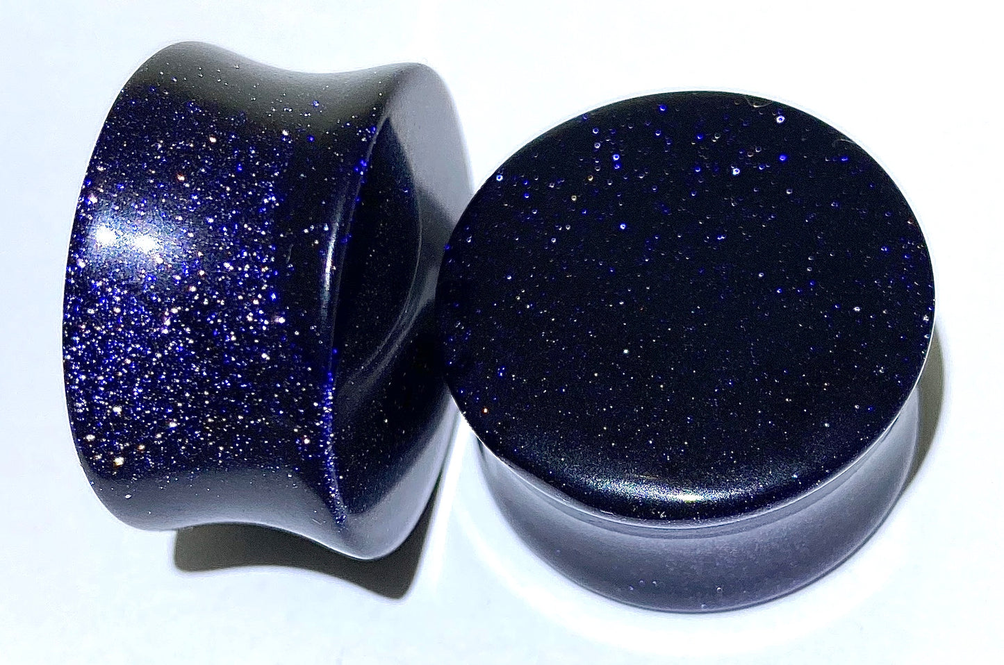 Blue Goldstone Exotic Stone Plug