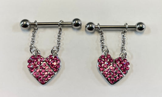 Heart Chain Nipple Bar